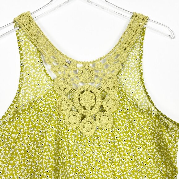 Vintage DCC Missy Crocheted Trim Floral Print Camisole Tank Top. Size S - Picture 2 of 13